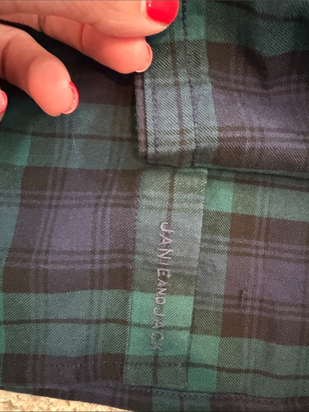 NWT Janie & Jack Blackwatch Plaid Button-Down Shirt, 10 - Picture 6 of 8